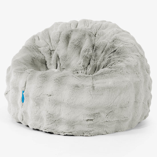 Poltrona Sacco 'Classico' per Bambini 1-5 anni - Pelliccia Sintetica a Bolle Verde Salvia 01