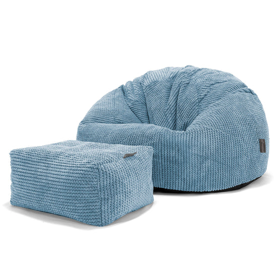 Poltrona Sacco 'Classico' - Pompon Cielo 02