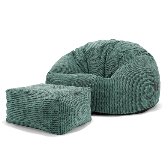 Poltrona Sacco 'Classico' - Pompon Verde Muschio 02
