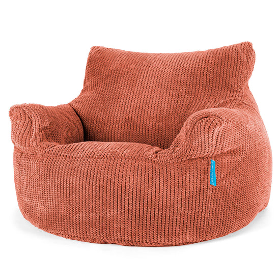 Poltrona Sacco Per Bambini 3-8 anni - Pompon Arancione Zucca 01