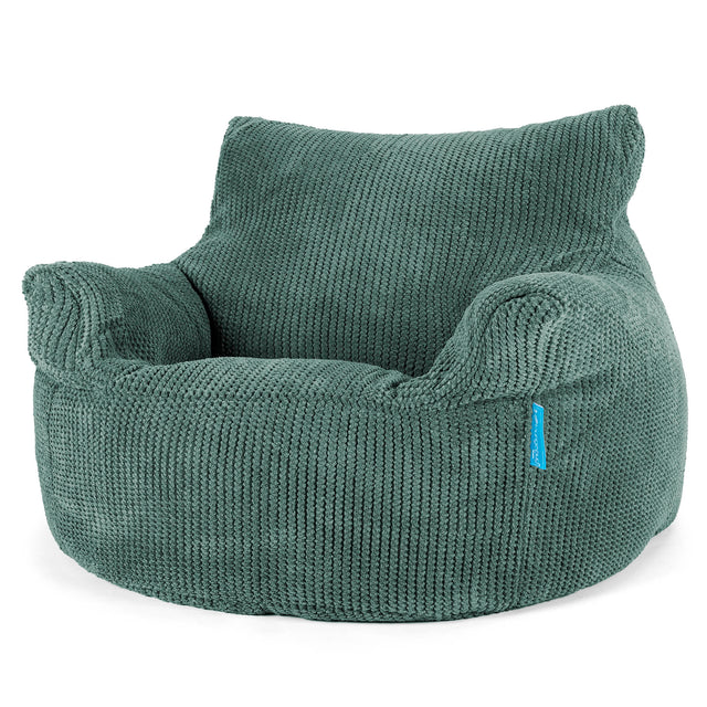 Poltrona Sacco Per Bambini 3-8 anni - Pompon Verde Muschio 01