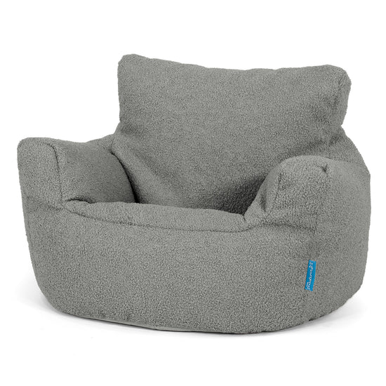 Poltrona Sacco Per Bambini Piccolo 1-3 anni - Bouclé Grigio 01