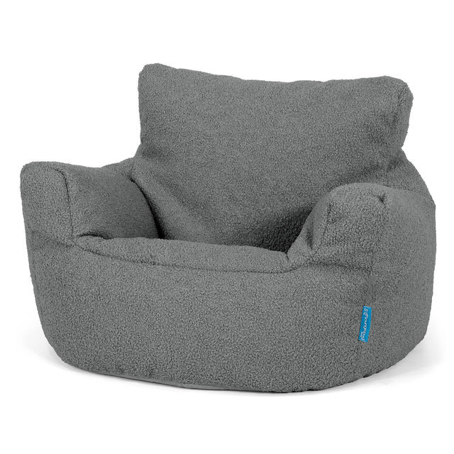 Poltrona Sacco Per Bambini Piccolo 1-3 anni - Bouclé Grigio 01