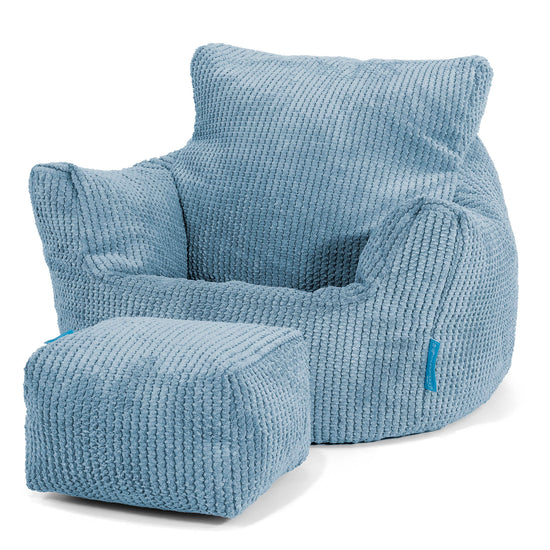 Poltrona Sacco Per Bambini Piccolo 1-3 anni - Pompon Cielo 02