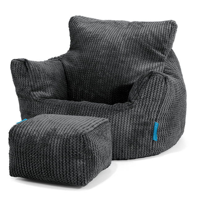 Poltrona Sacco Per Bambini Piccolo 1-3 anni - Pompon Nero 02