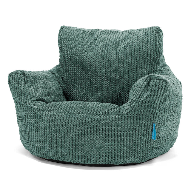Poltrona Sacco Per Bambini Piccolo 1-3 anni - Pompon Verde Muschio 01