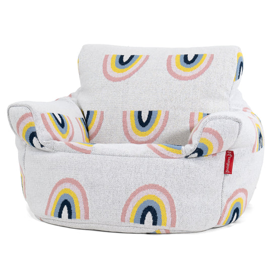 Poltrona Sacco Per Bambini Piccolo 1-3 anni - Lavorato a Maglia Arcobaleno 01