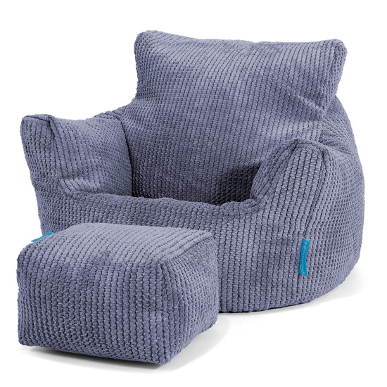 Poltrona Sacco Per Bambini Piccolo 1-3 anni - Pompon Viola 02