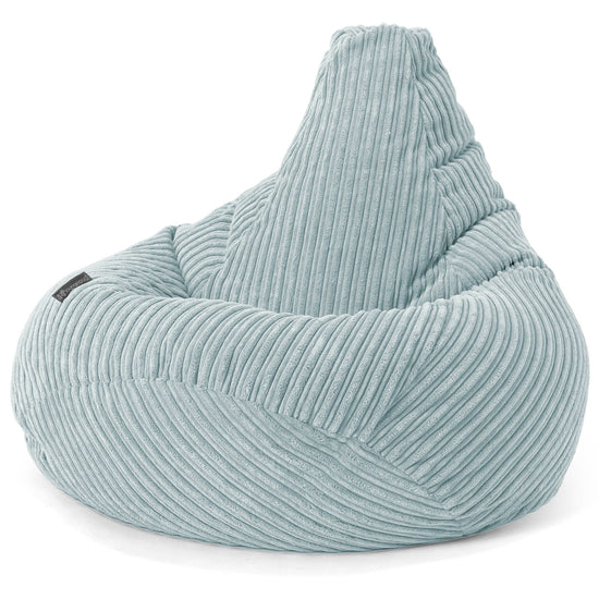 Poltrona Sacco Pouf 'Gioco' - Velluto a Coste Verde Menta 02