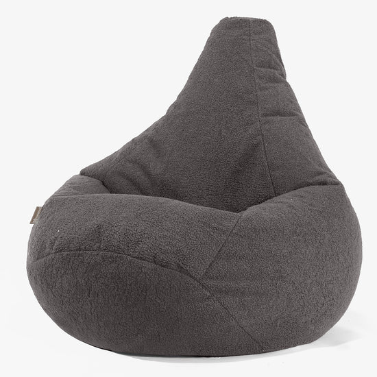 Poltrona Sacco Pouf 'Gioco' - Bouclé Grafite 02