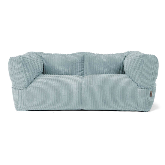 Albert Pouf Divano 2 posti - Velluto a Coste Verde Menta 01