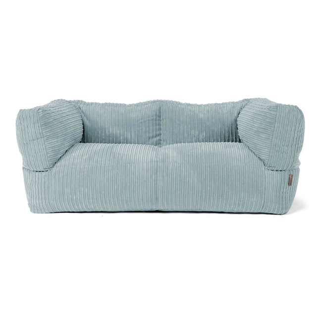 Albert Pouf Divano 2 posti - Velluto a Coste Verde Menta 01