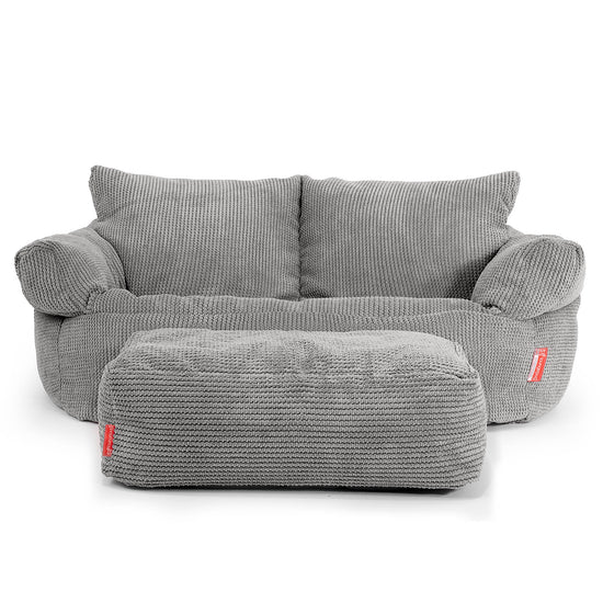 Divano a Sacco Josephine - Pompon Carbone Grigio 02