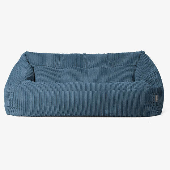 Pouf Divano Maya - Velluto a Coste Navy 01