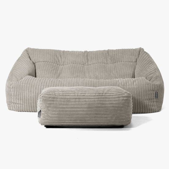 Pouf Divano Maya - Velluto a Coste Visone 02