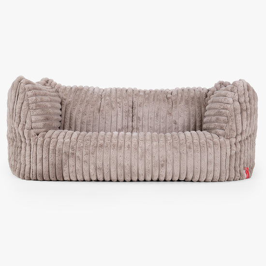 Pouf Divano Ruben - Velluto Felpato Ultra Morbido Visone1