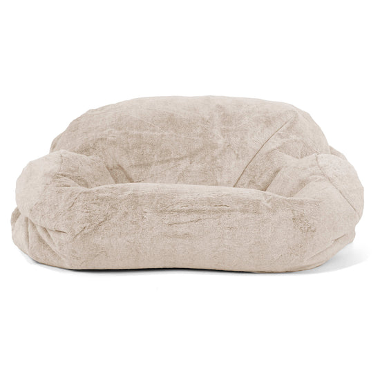 Pouf Divano Sabine - Eco-pelliccia di Coniglio Marrone dorato 02