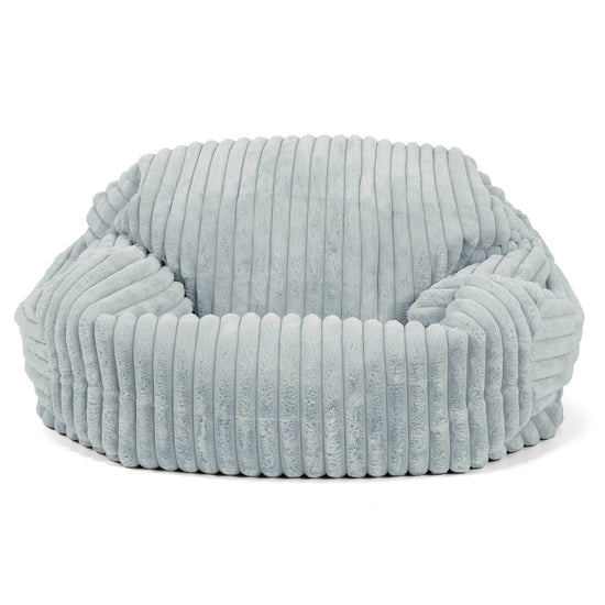 Pouf Divano Sabine - Velluto Felpato Ultra Morbido Azzurro Uovo di Anatra2