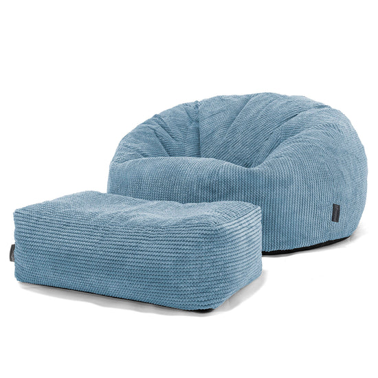 Pouf Divano, Sacco - Pompon Cielo 02
