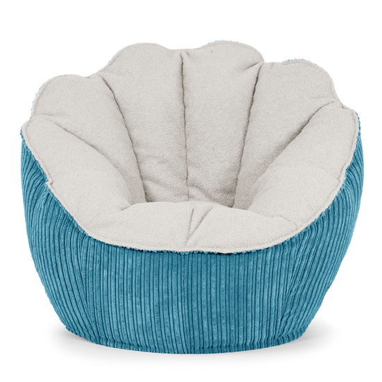 Sedia Pouf Sacco Natalia Sacco - Bouclé & Velluto a Coste Egeo Blu 01