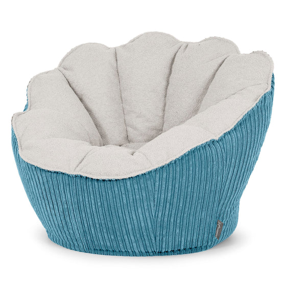 Sedia Pouf Sacco Natalia Sacco - Bouclé & Velluto a Coste Egeo Blu 02