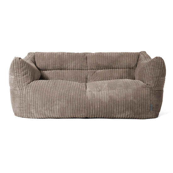 Pouf Divano Victor - Velluto a Coste Grigio Tortora 01