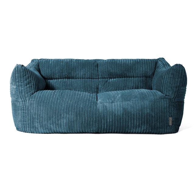 Pouf Divano Victor - Velluto a Coste Navy 01