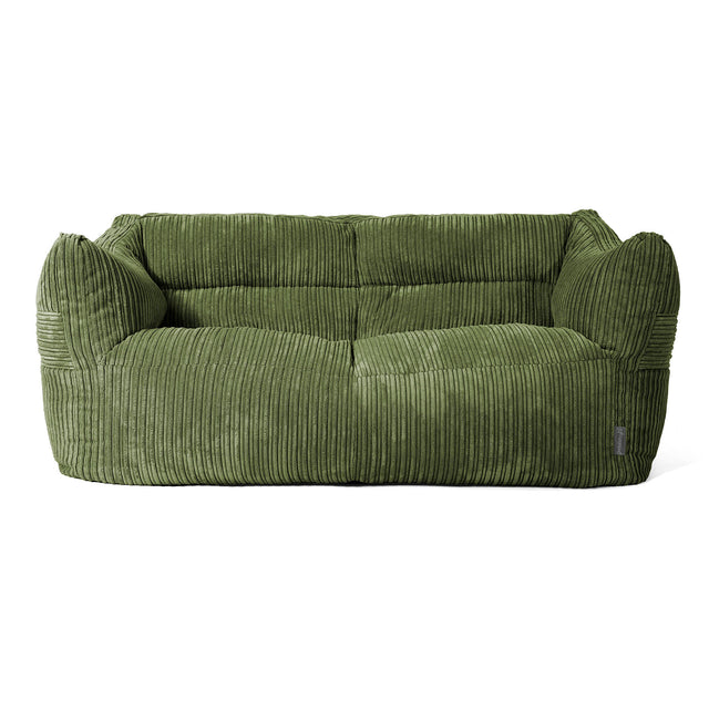 Pouf Divano Victor - Velluto a Coste Verde Foresta 01