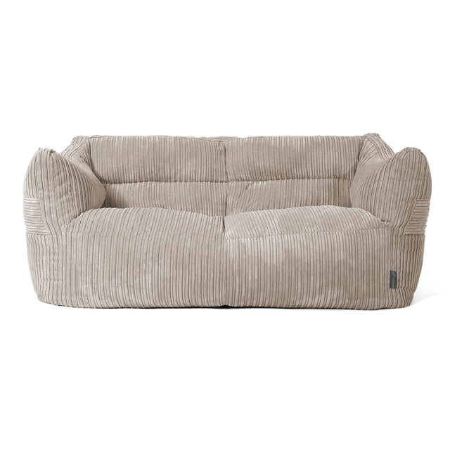 Pouf Divano Victor - Velluto a Coste Visone 01