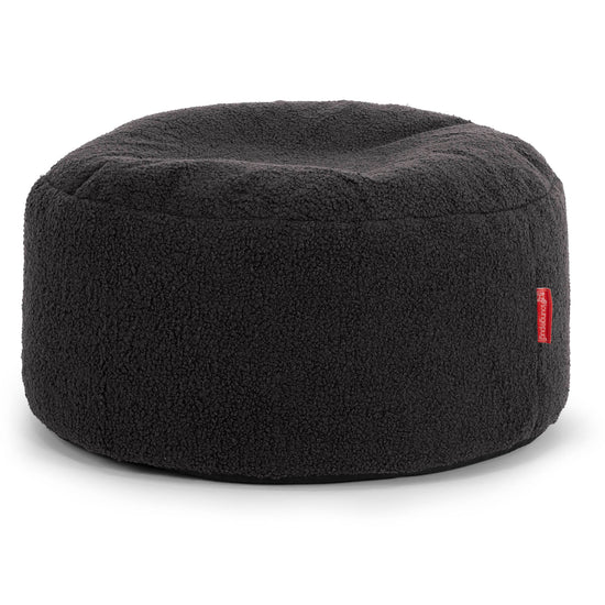 Pouf Ottoman con Vassoio - Bouclé Grafite - 02