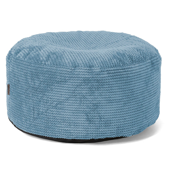 Pouf Ottoman con Vassoio - Pompon Cielo - 02