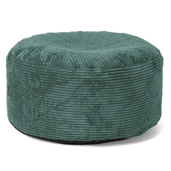 Pouf Ottoman con Vassoio - Pompon Verde Muschio - 02