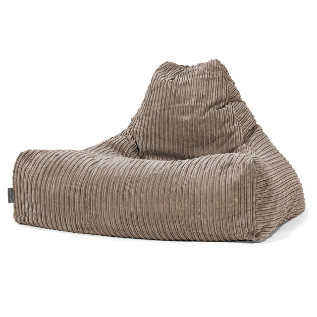 Pouf Poltrona Relax Sacco - Velluto a Coste Grigio Tortora 01