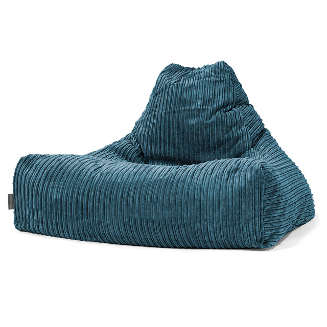 Pouf Poltrona Relax Sacco - Velluto a Coste Navy 01
