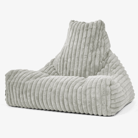 Pouf Poltrona Relax Sacco - Velluto Felpato Ultra Morbido Verde Salvia 01