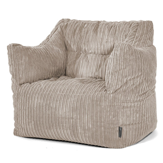 Pouf Poltrona Sacco Victor - Velluto a Coste Visone 01