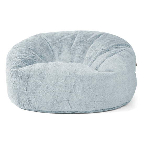 Pouf Sacco Gigante 'Mammut' - Pelliccia Di Coniglio Azzurro Polvere 01
