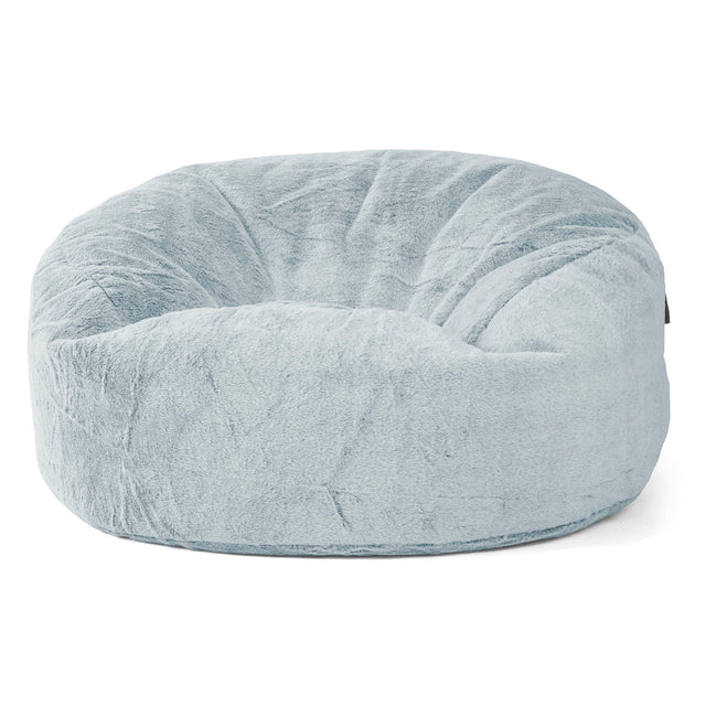 Pouf Sacco Gigante 'Mammut' - Pelliccia Di Coniglio Azzurro Polvere 01