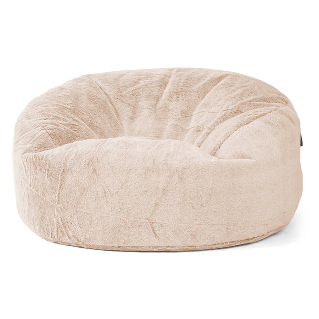 Pouf Sacco Gigante 'Mammut' - Pelliccia Di Coniglio Bianco 01