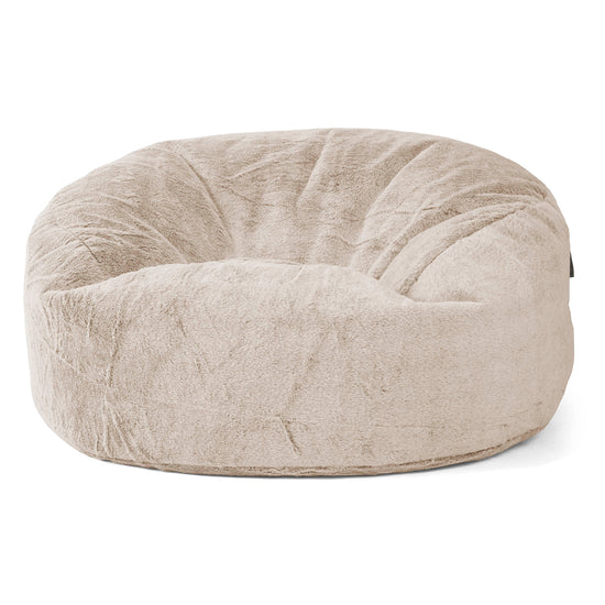 Pouf Sacco Gigante 'Mammut' - Pelliccia Di Coniglio Marrone dorato 01
