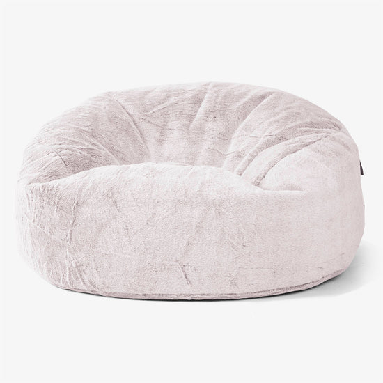 Pouf Sacco Gigante 'Mammut' - Pelliccia Di Coniglio Rosa Antico 01