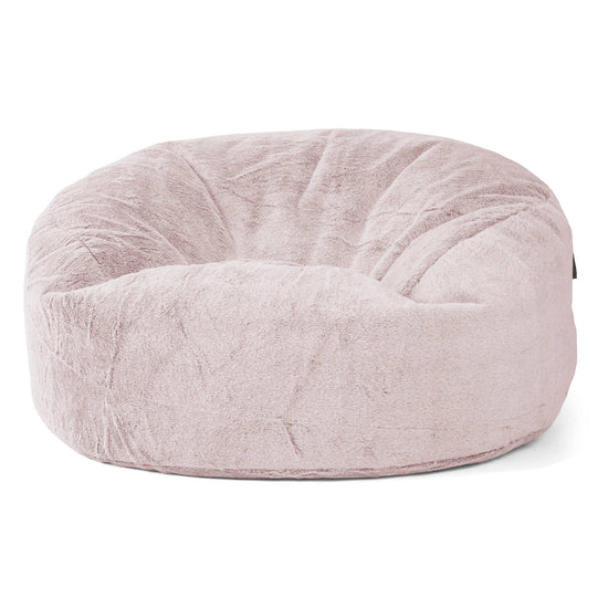 Pouf Sacco Gigante 'Mammut' - Pelliccia Di Coniglio Rosa Antico 01