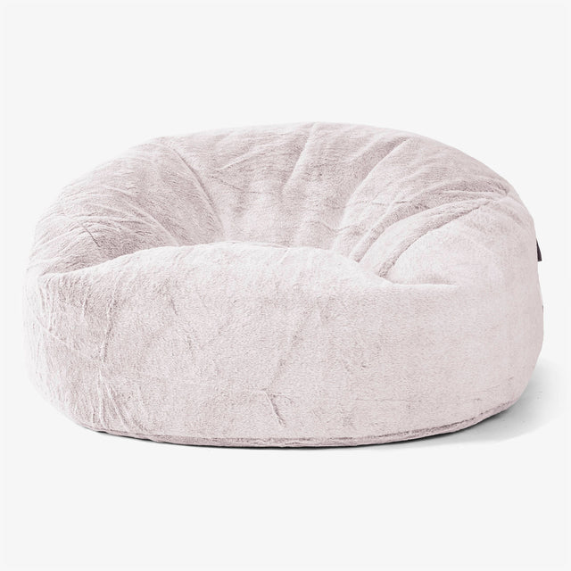 Pouf Sacco Gigante 'Mammut' - Pelliccia Di Coniglio Rosa Antico 01