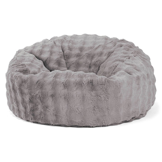 Pouf Sacco Gigante 'Mammut' - Pelliccia Sintetica a Bolle Grigio 01