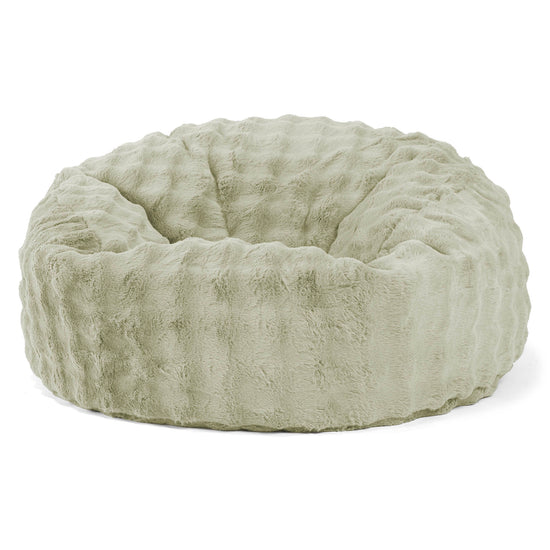 Pouf Sacco Gigante 'Mammut' - Pelliccia Sintetica a Bolle Verde Salvia 01