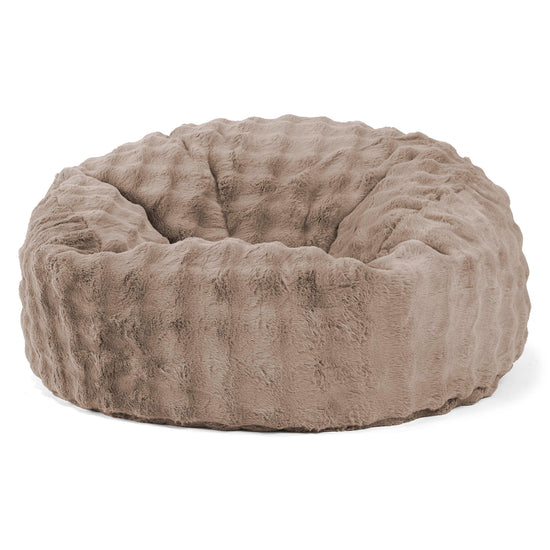 Pouf Sacco Gigante 'Mammut' - Pelliccia Sintetica a Bolle Visone 01