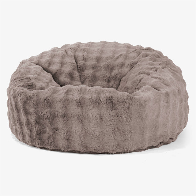 Pouf Sacco Gigante 'Mammut' - Pelliccia Sintetica a Bolle Visone 01