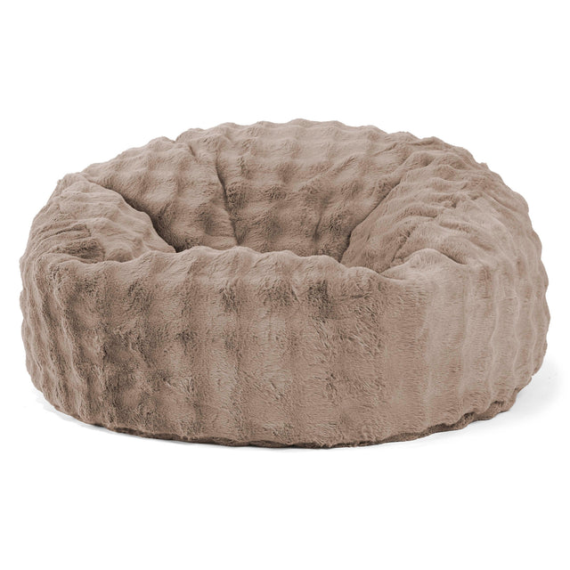 Pouf Sacco Gigante 'Mammut' - Pelliccia Sintetica a Bolle Visone 01