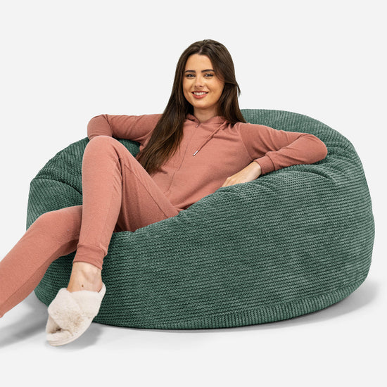 Pouf Sacco Gigante 'Mammut' - Pompon Verde Muschio 01