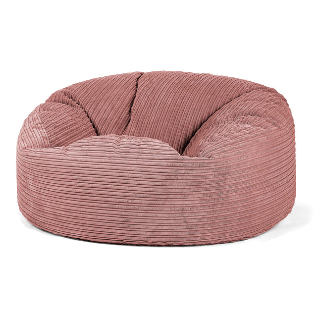 Pouf Sacco Gigante 'Mammut' - Velluto a Coste Pesca 01